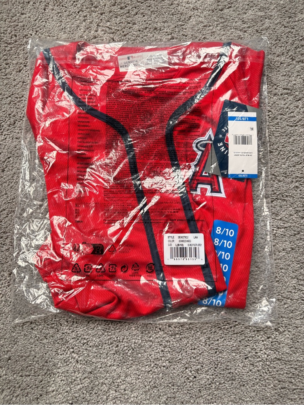 Los Angeles Angels Red Baseball Jersey